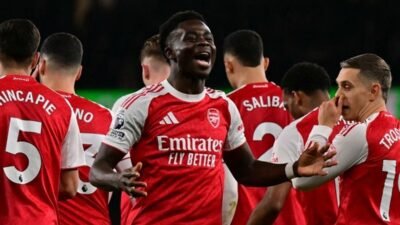 Bukayo Saka Bahagia Persembahkan Kemenangan di Penampilan ke-300 untuk Arsenal