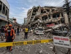 Bangunan 9 Lantai Ambruk di Filipina, Operasi Penyelamatan Berlangsung Tanpa Henti